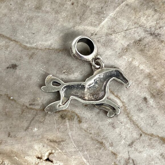 Sterling Silver 925 IBB THAI Running Horse Slide Dangle Charm Equestrian Charm - Picture 12 of 16